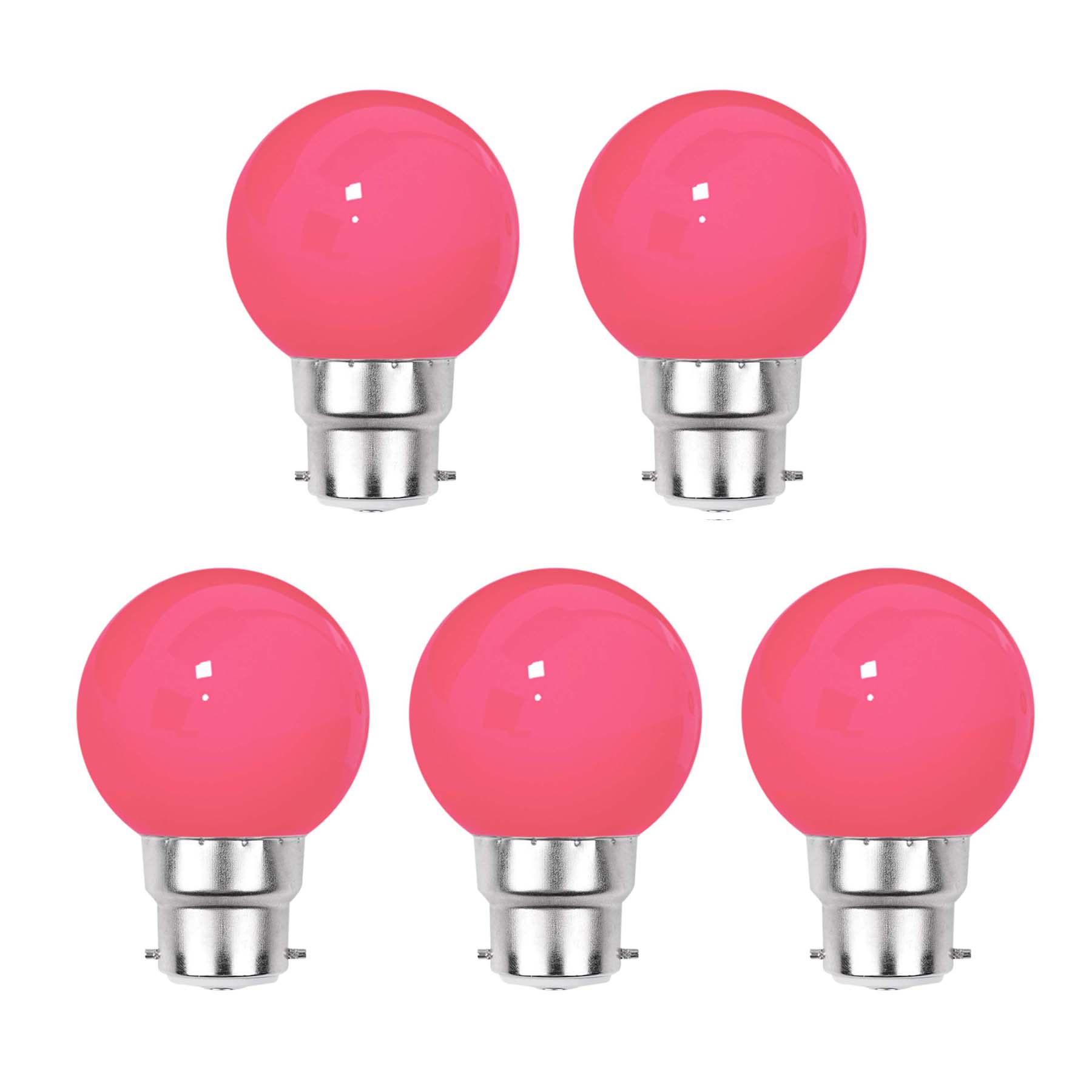  3W B22 Bayonet Festoon LED Coloured Bulb Pink