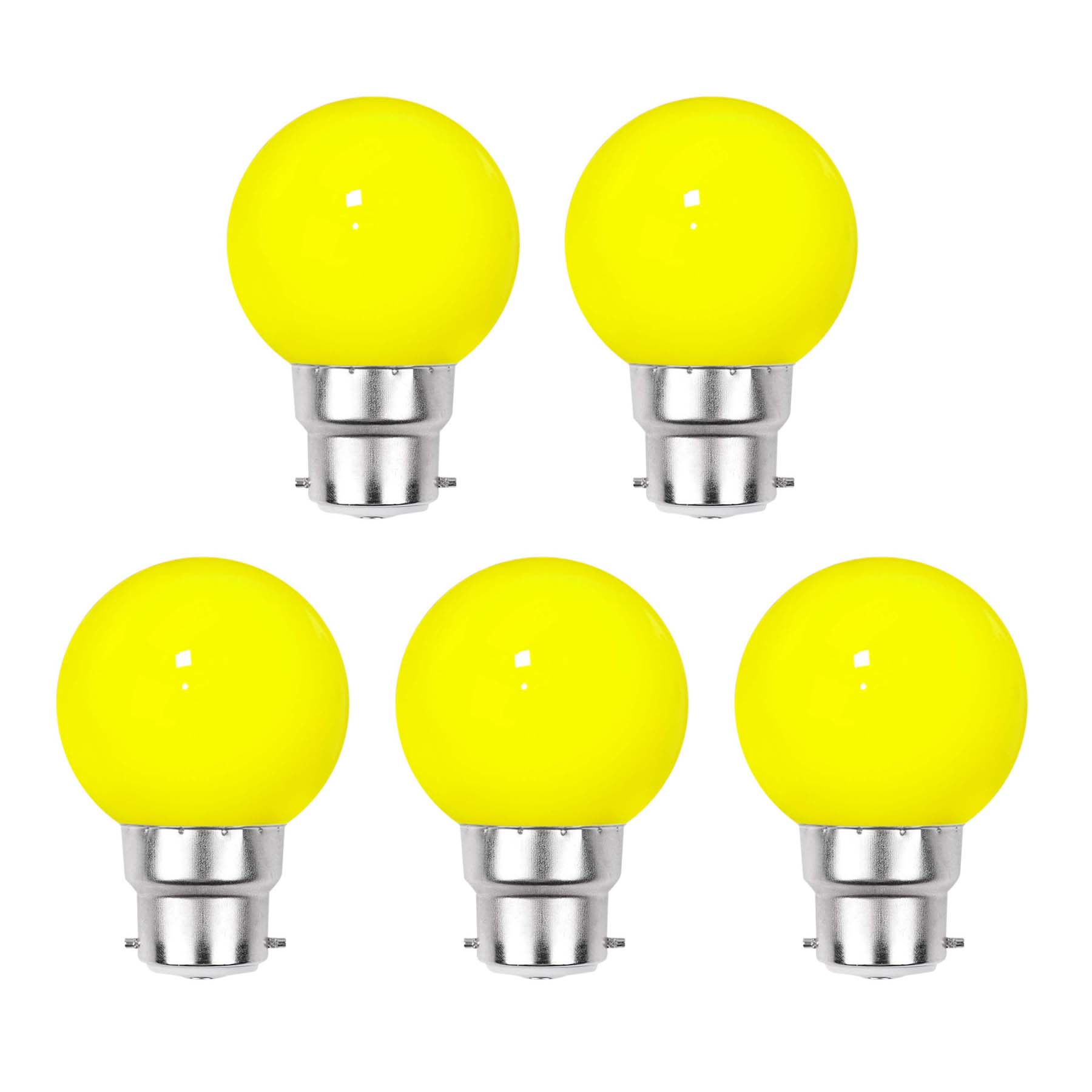  3W B22 Bayonet Festoon LED Coloured Bulb Yellow