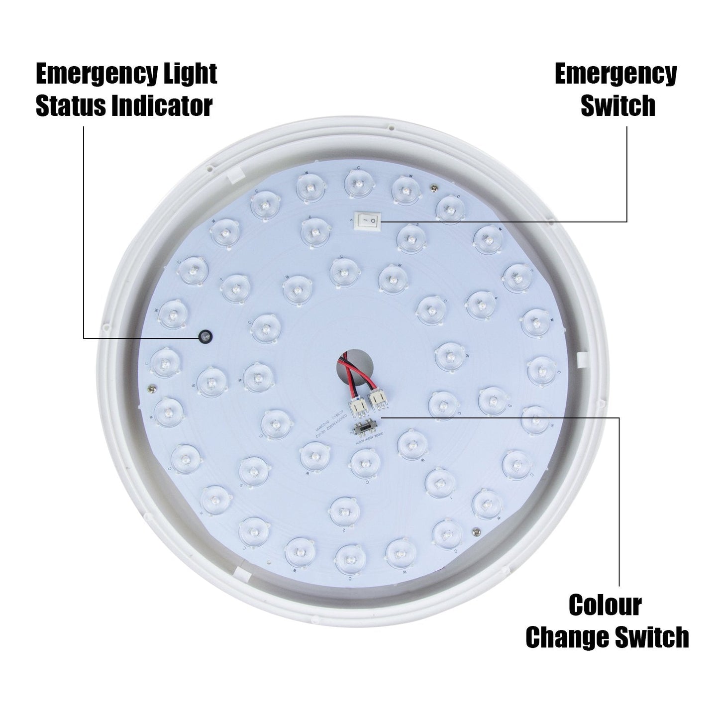  18W Slim LED Ceiling Light With 3CCT Built-in & Emergency Function IP65