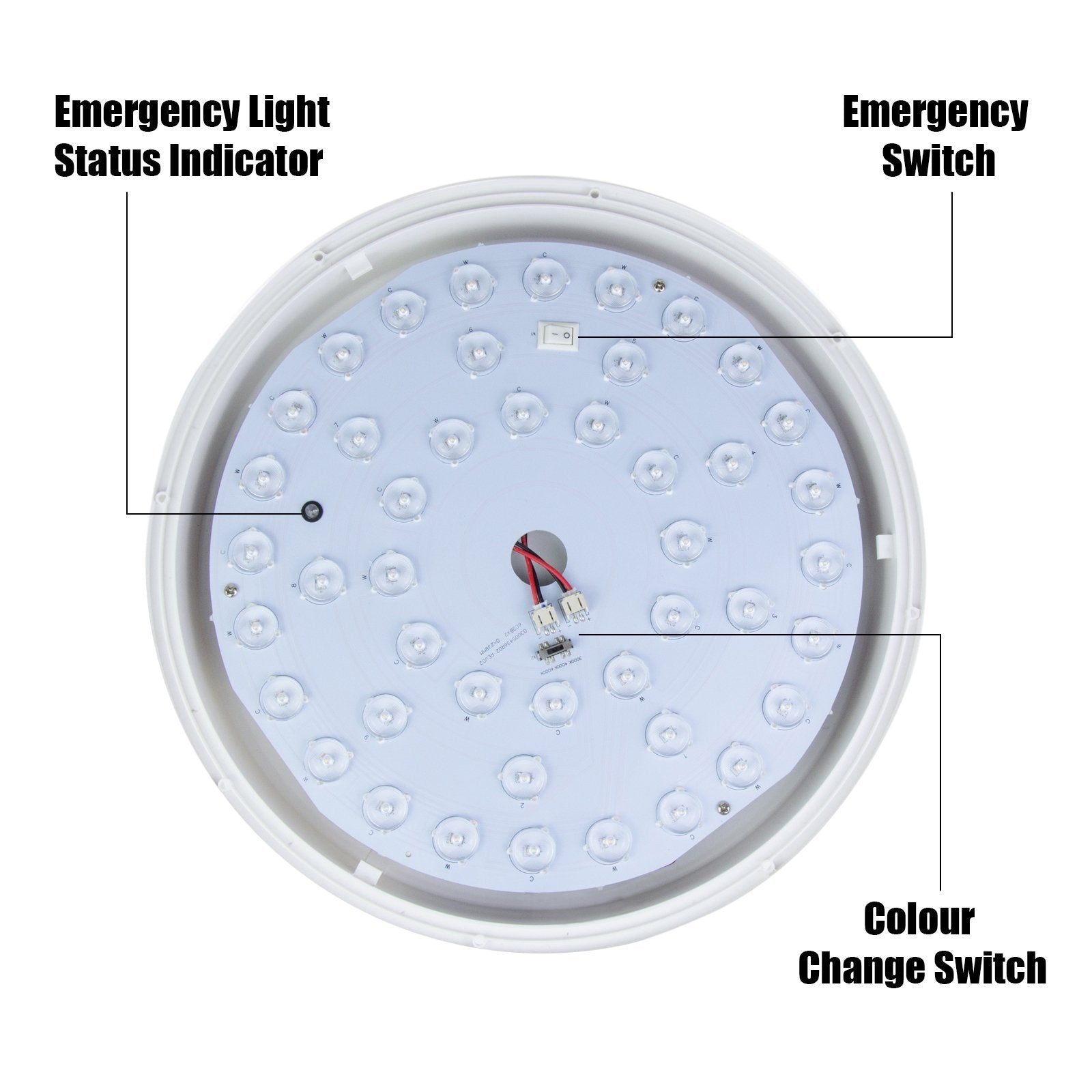  18W Slim LED Ceiling Light With 3CCT Built-in & Emergency Function IP65