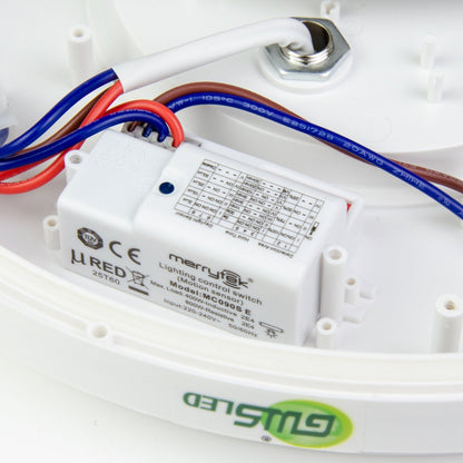 18W Slim LED Ceiling Light With 3CCT, Microwave Motion Sensor & Emergency Function IP54