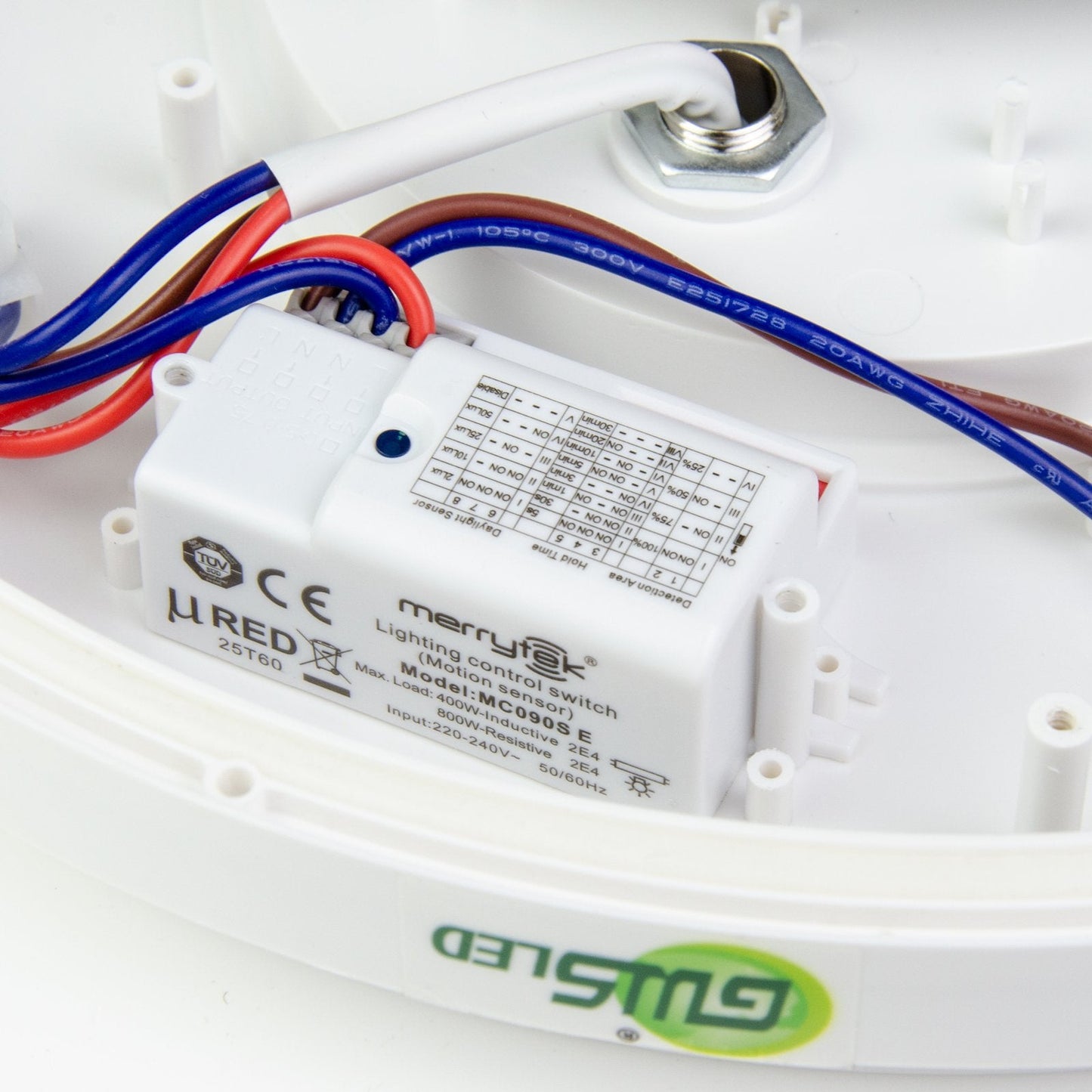  18W Slim LED Ceiling Light With 3CCT & Microwave Motion Sensor Built-in IP54