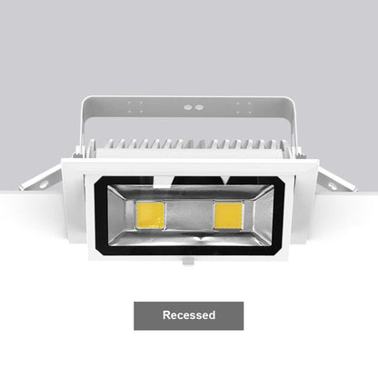  40W Rectangular Adjustable Commercial LED Gimbal Scoop Downlight
