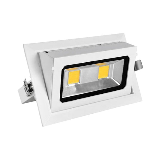  40W Rectangular Adjustable Commercial LED Gimbal Scoop Downlight