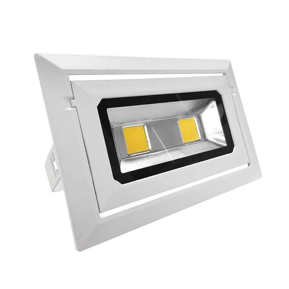  40W Rectangular Adjustable Commercial LED Gimbal Scoop Downlight