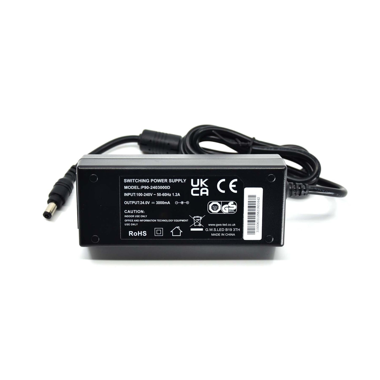  Plug & Play LED Power Supply Transformer DC 24V 72W 3A IP20