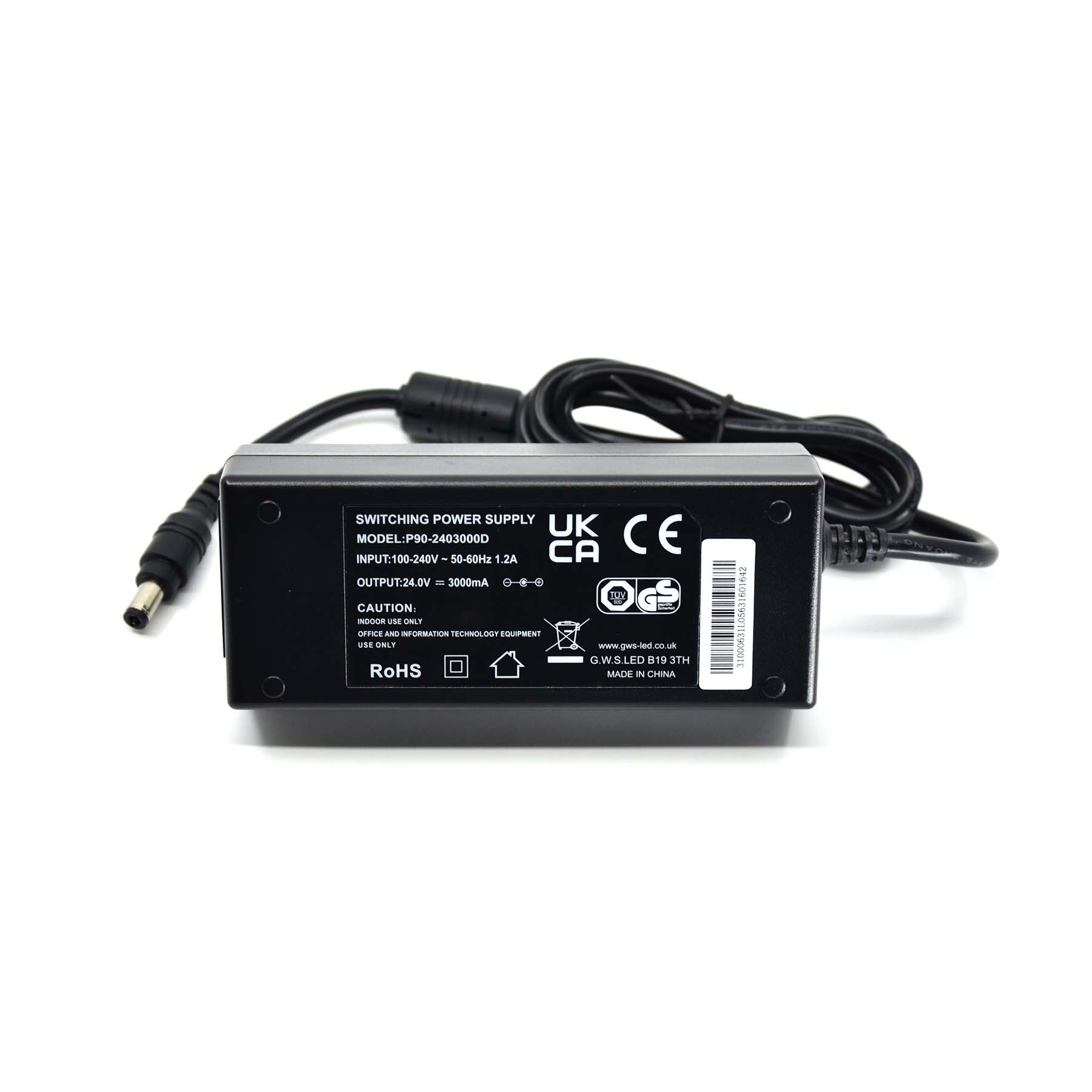  Plug & Play LED Power Supply Transformer DC 24V 72W 3A IP20