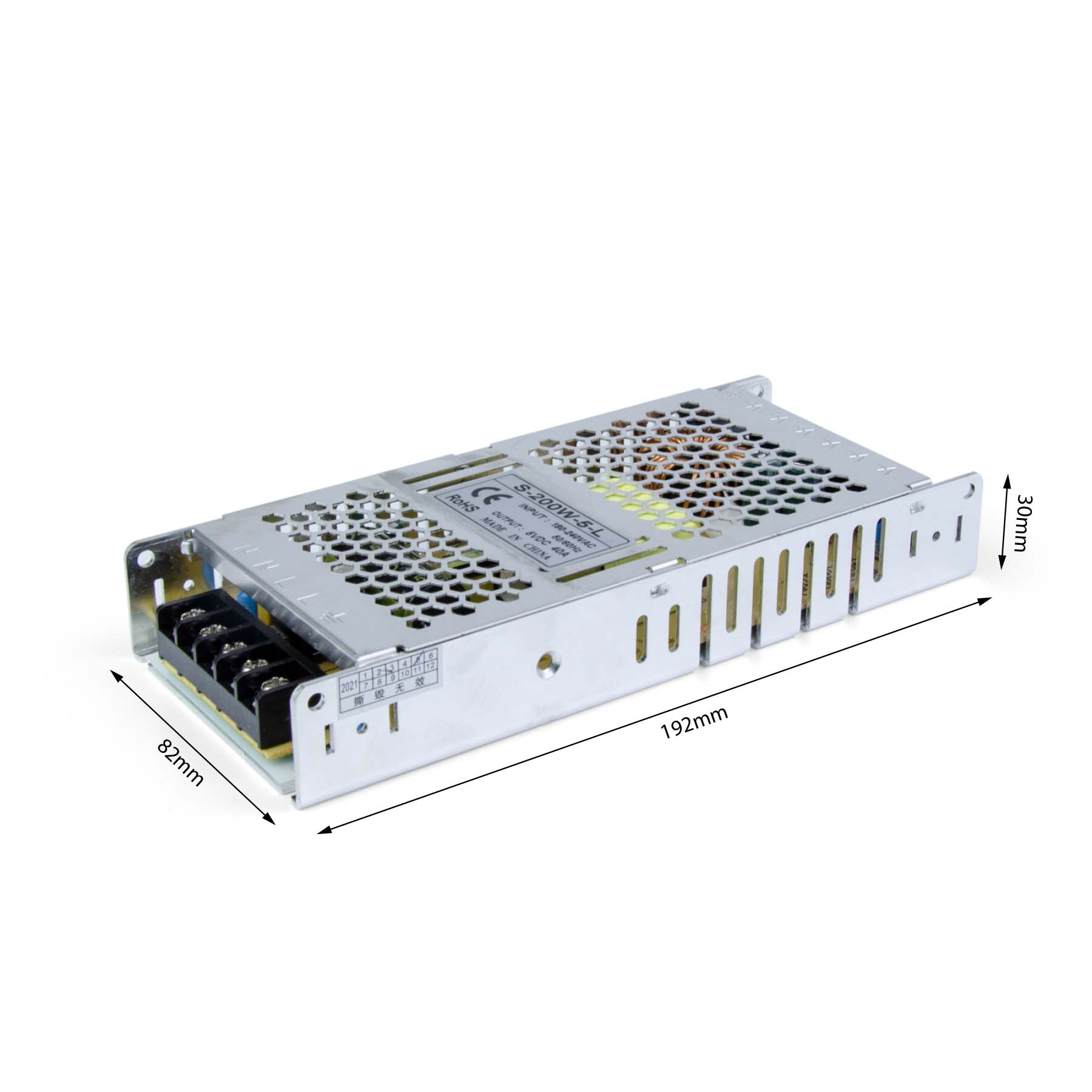  LED Power Supply Transformer DC 5V 200W 40A IP20