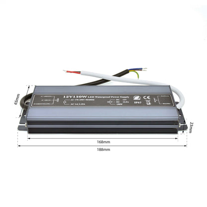  LED Power Supply Transformer DC 12V 150W 12.5A IP67