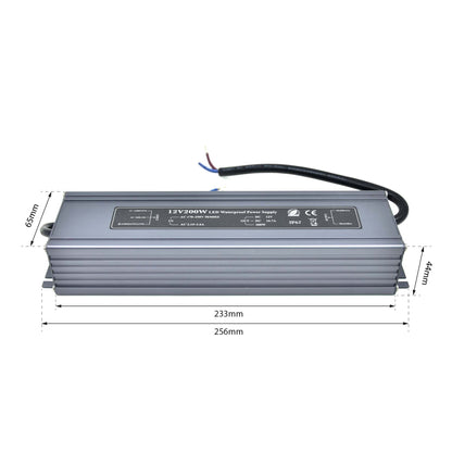  LED Power Supply Transformer DC 12V 200W 16.7A IP67