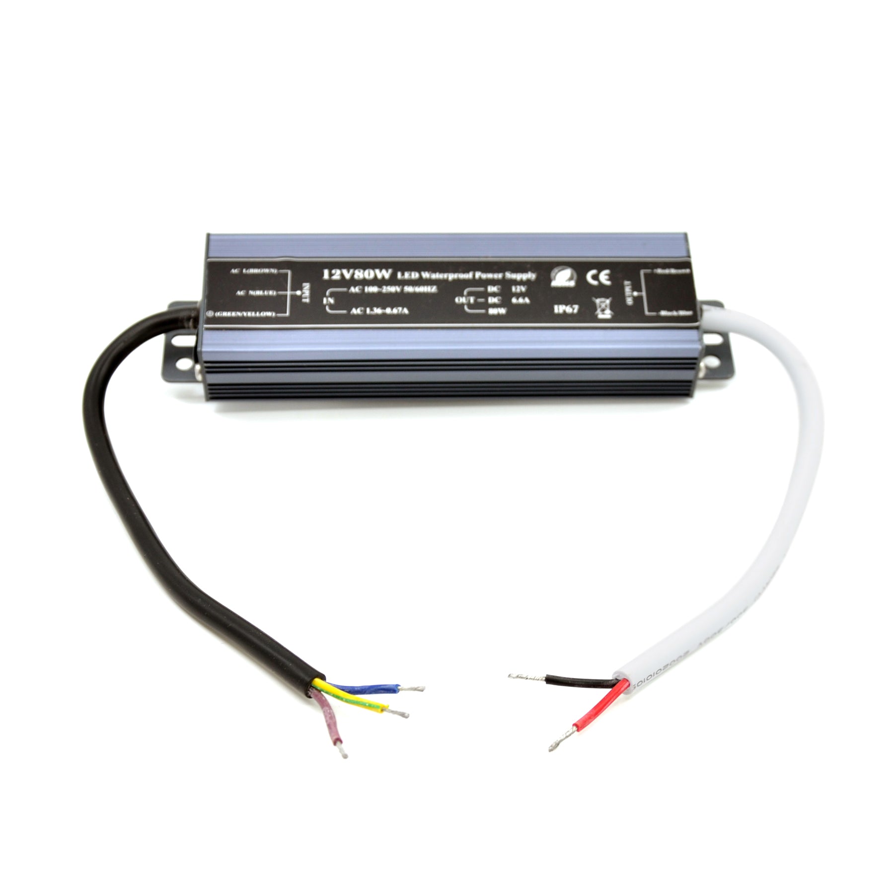  LED Power Supply Transformer DC 12V 80W 6.6A IP67