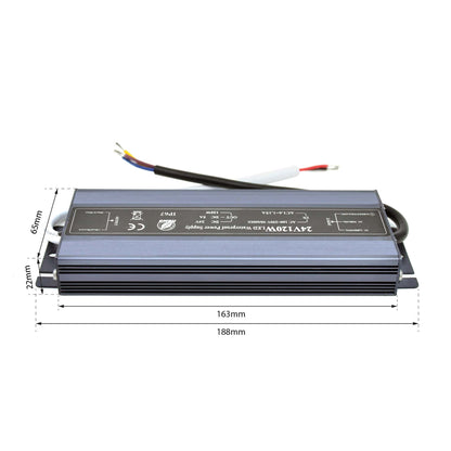  LED Power Supply Transformer DC 24V 120W 5A IP67
