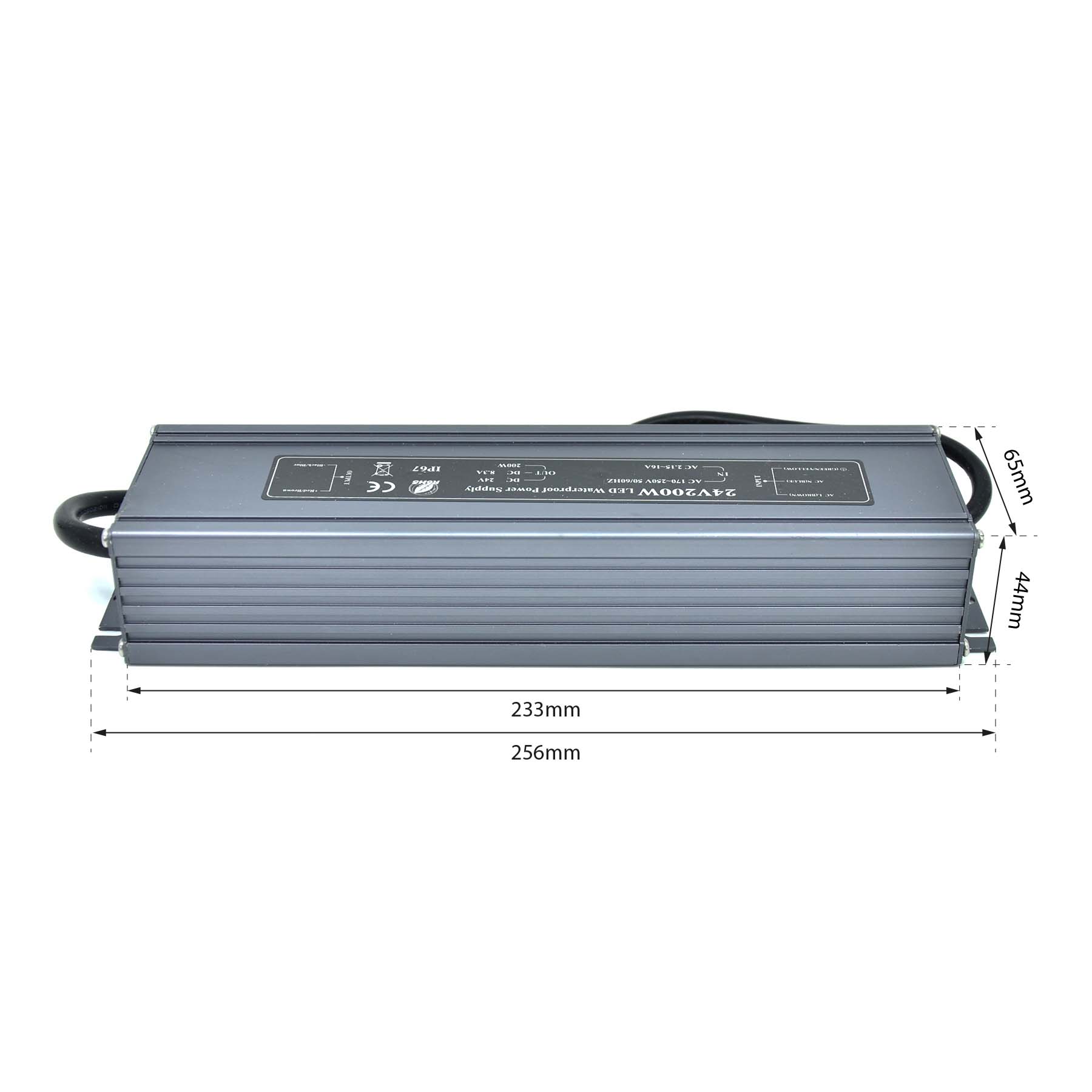  LED Power Supply Transformer DC 24V 200W 8.3A IP67