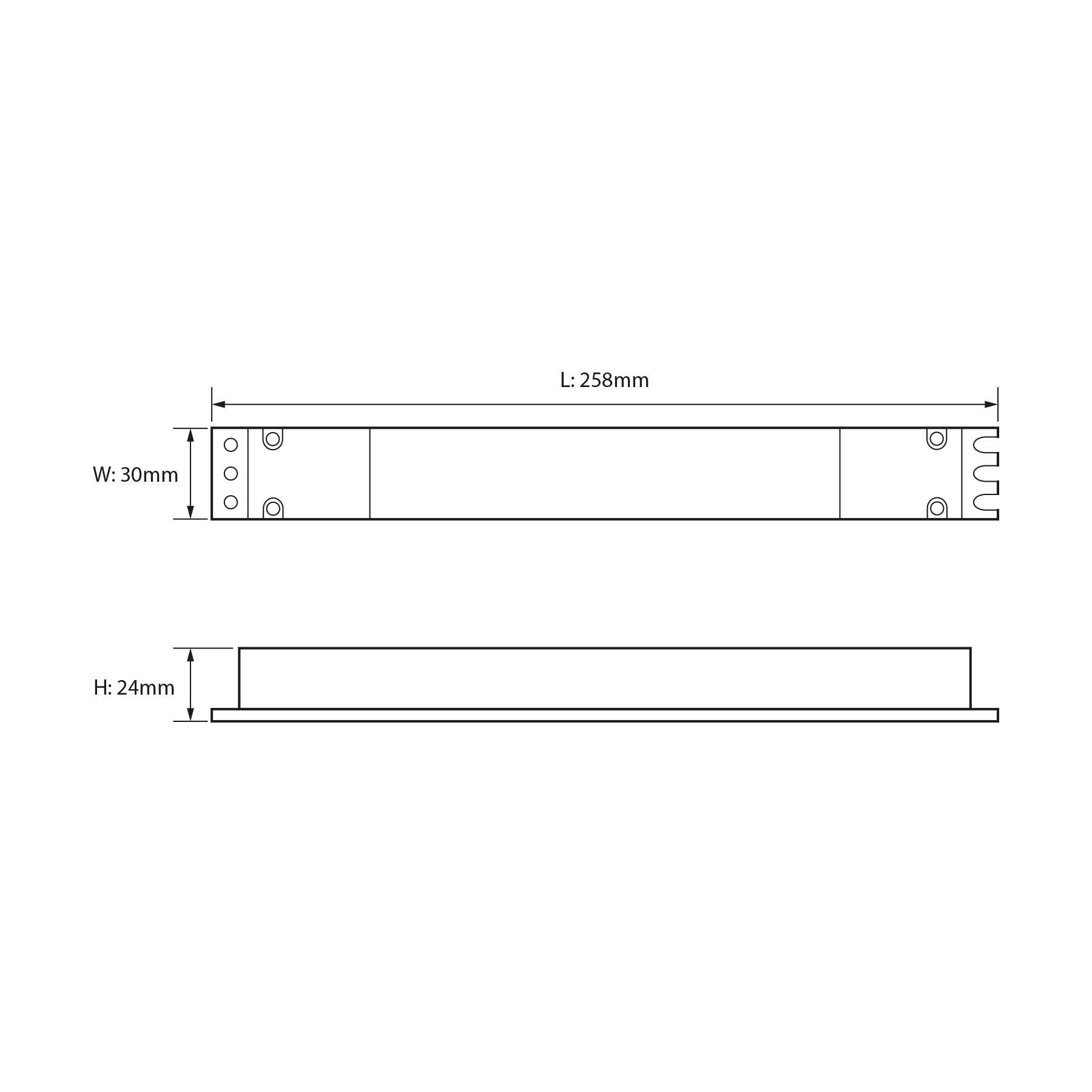  LED Slim Linear 0-10V Dimmable Constant Current Driver 42W