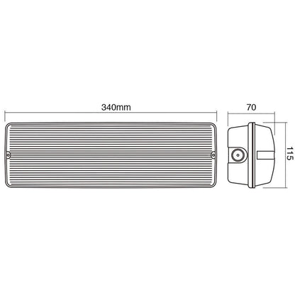  3W LED Emergency Bulkhead