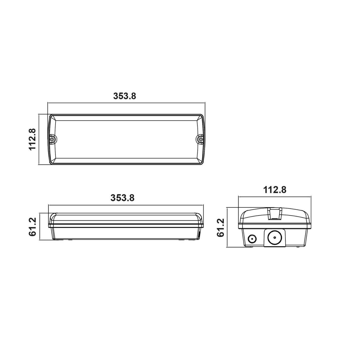  LED Emergency Bulkhead IP65 1W 150Lms