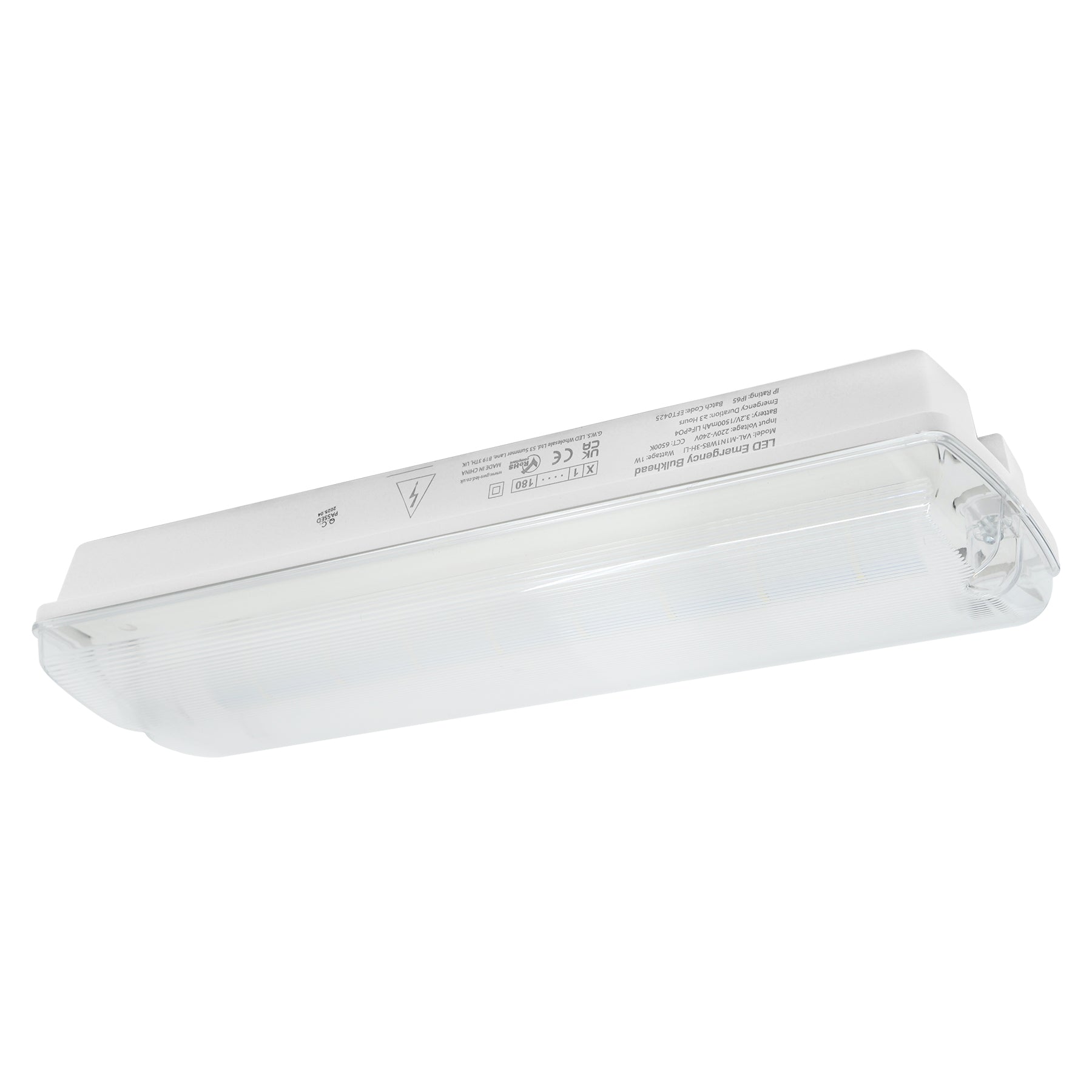  LED Emergency Bulkhead IP65 1W 150Lms