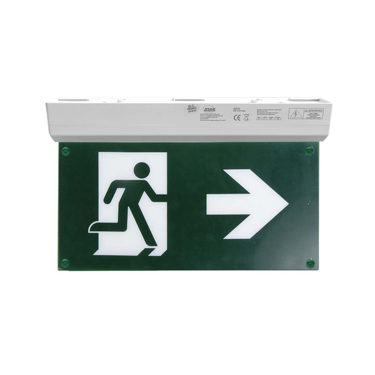  2W LED Emergency Exit Light - Right Arrow Legend