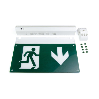  2W LED Emergency Exit Light - Down Arrow Legend