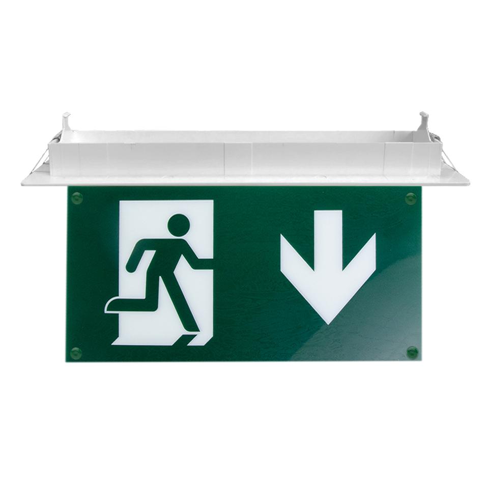  2W LED Emergency Exit Light - Down Arrow Legend