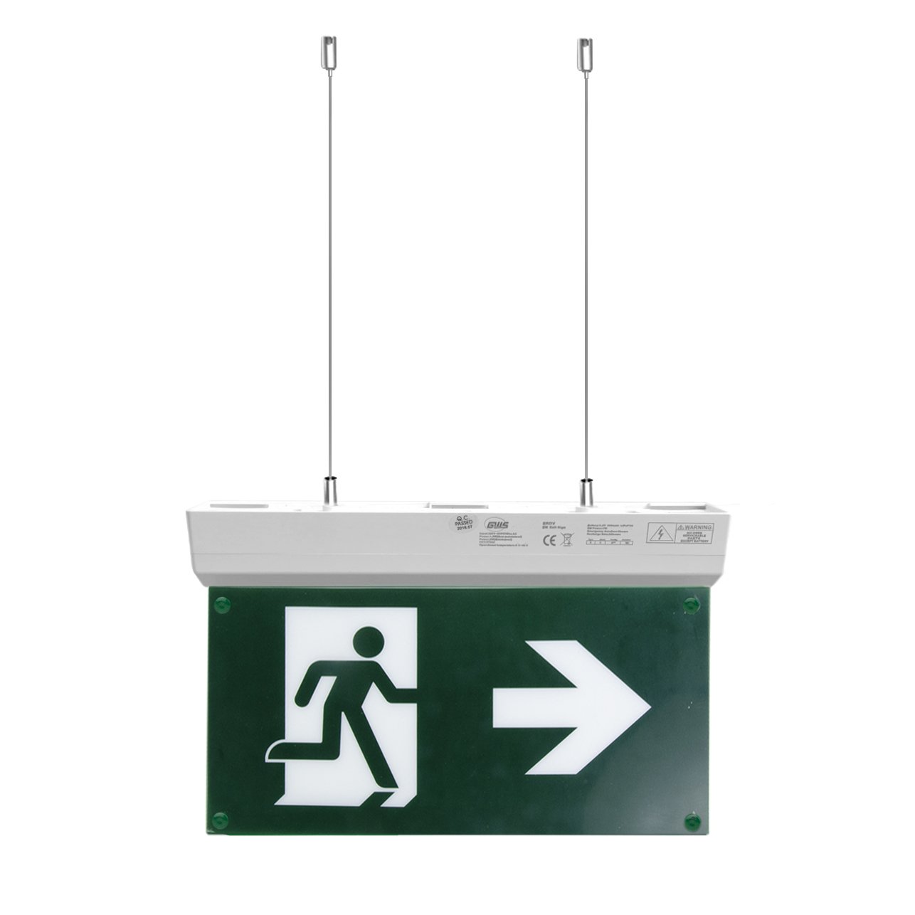  2W LED Emergency Exit Light - Right Arrow Legend