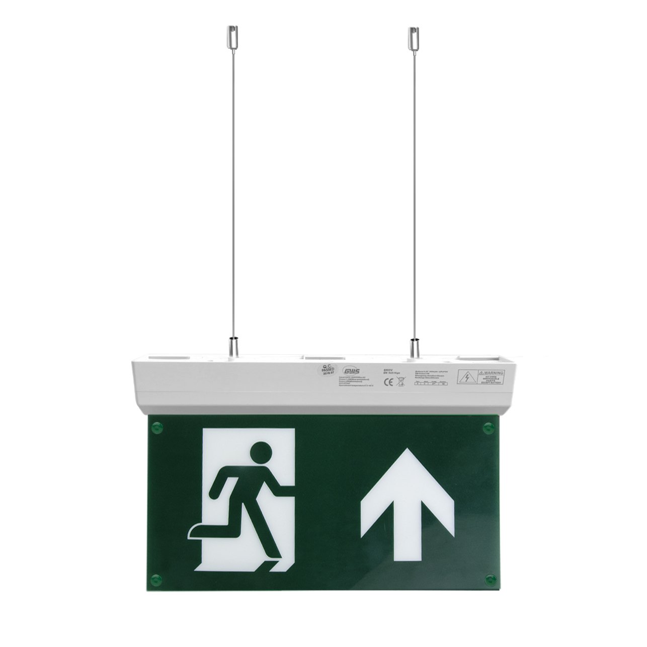  2W LED Emergency Exit Light - Up Arrow Legend