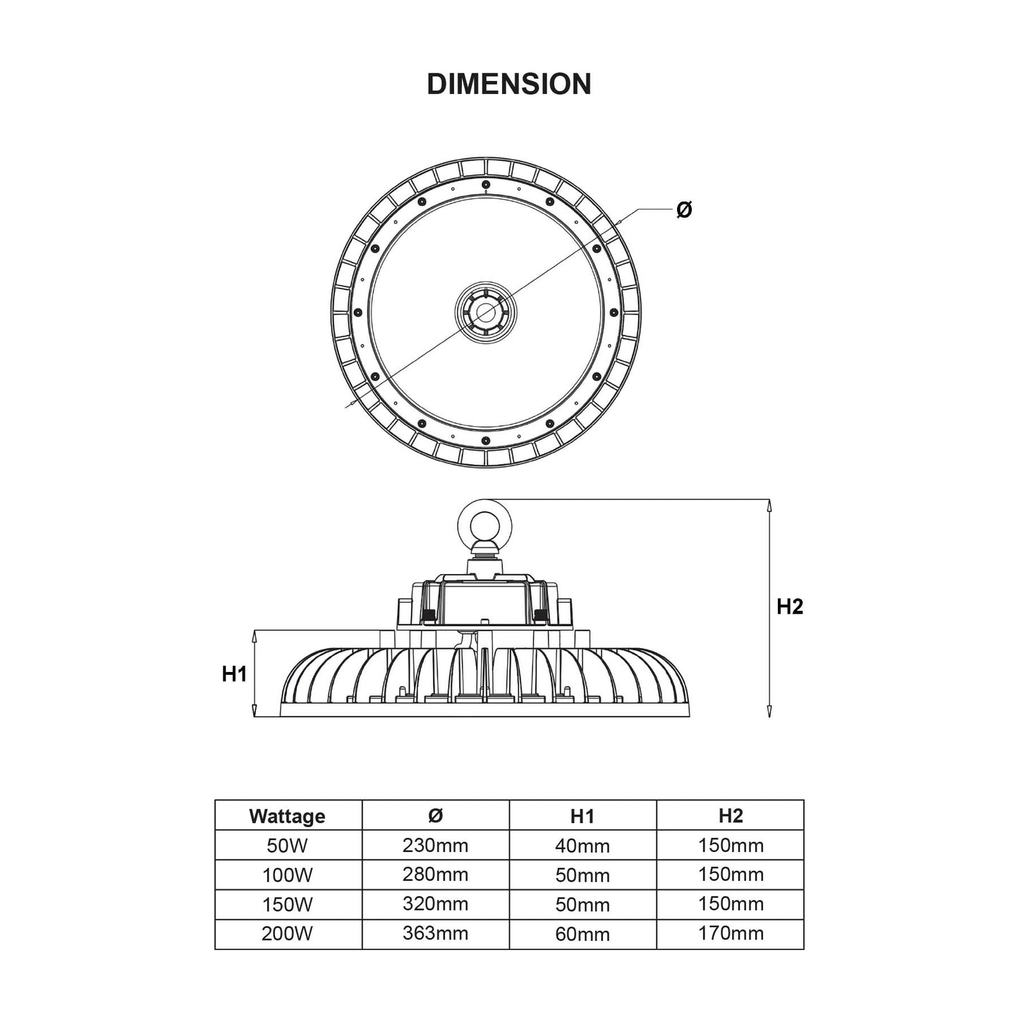  UFO Industrial LED High Bay Light