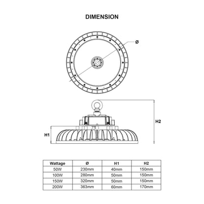  UFO Industrial LED High Bay Light