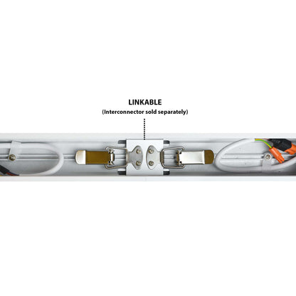  Black LED Linkable Linear Light With Toolless Locking System