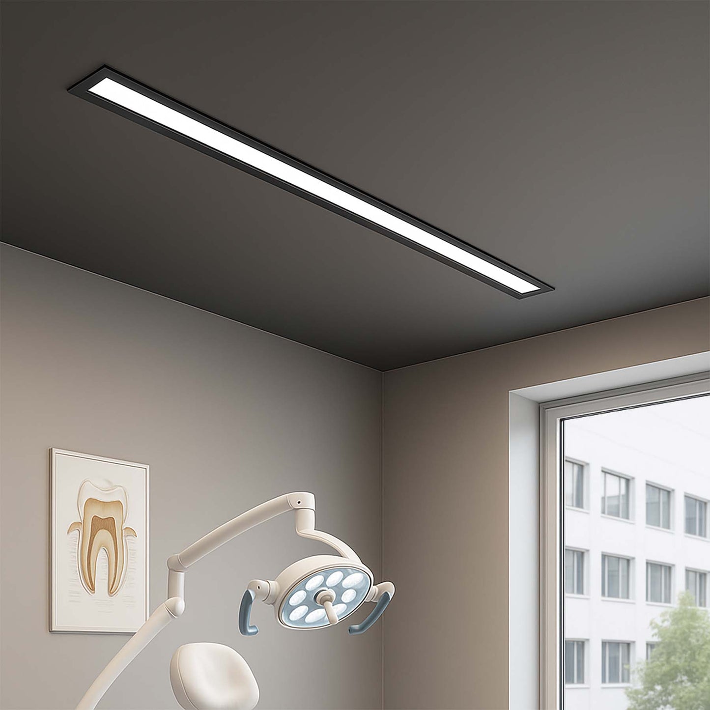  Black LED Linkable Linear Light With Toolless Locking System
