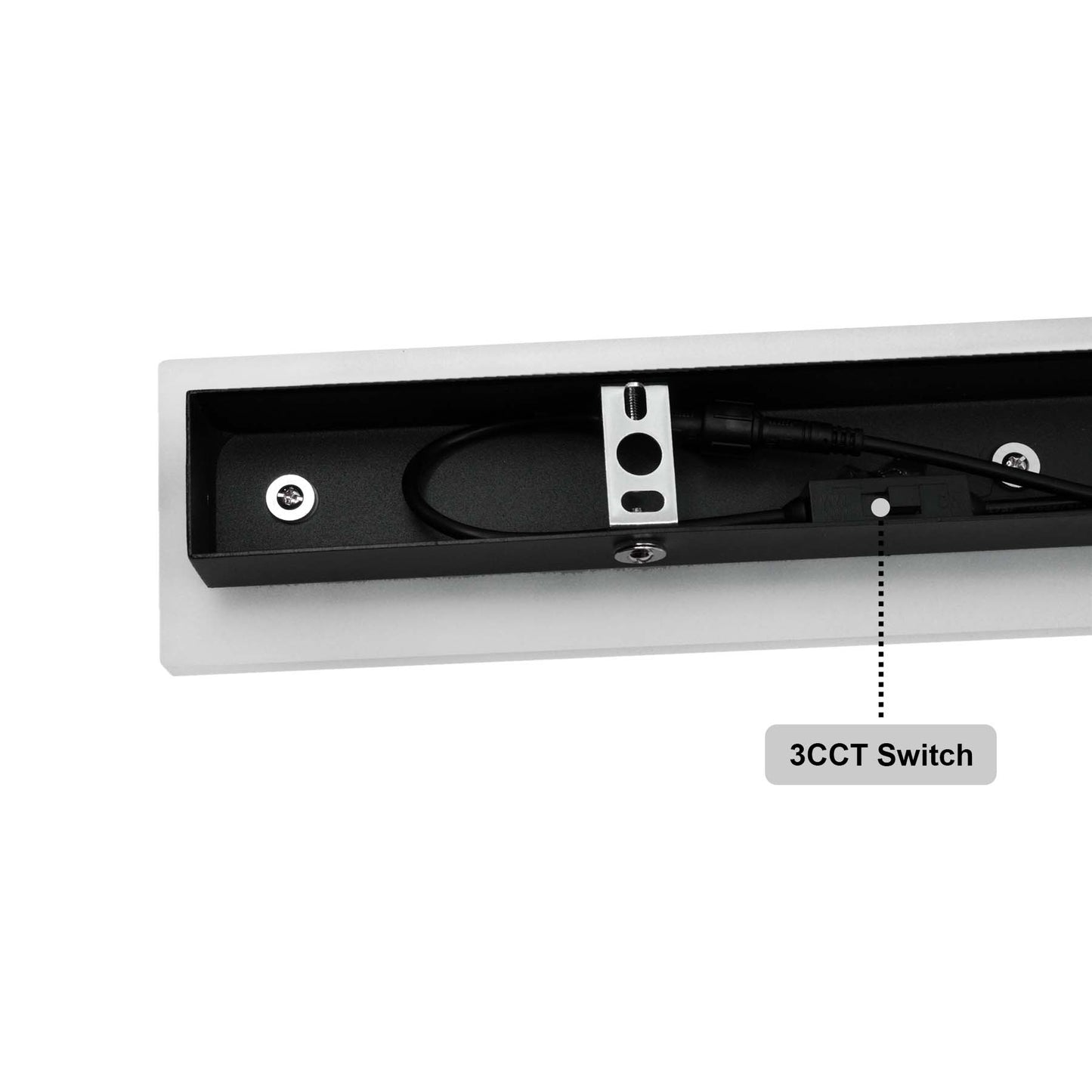  Black LED Rectangular Linear Wall Light