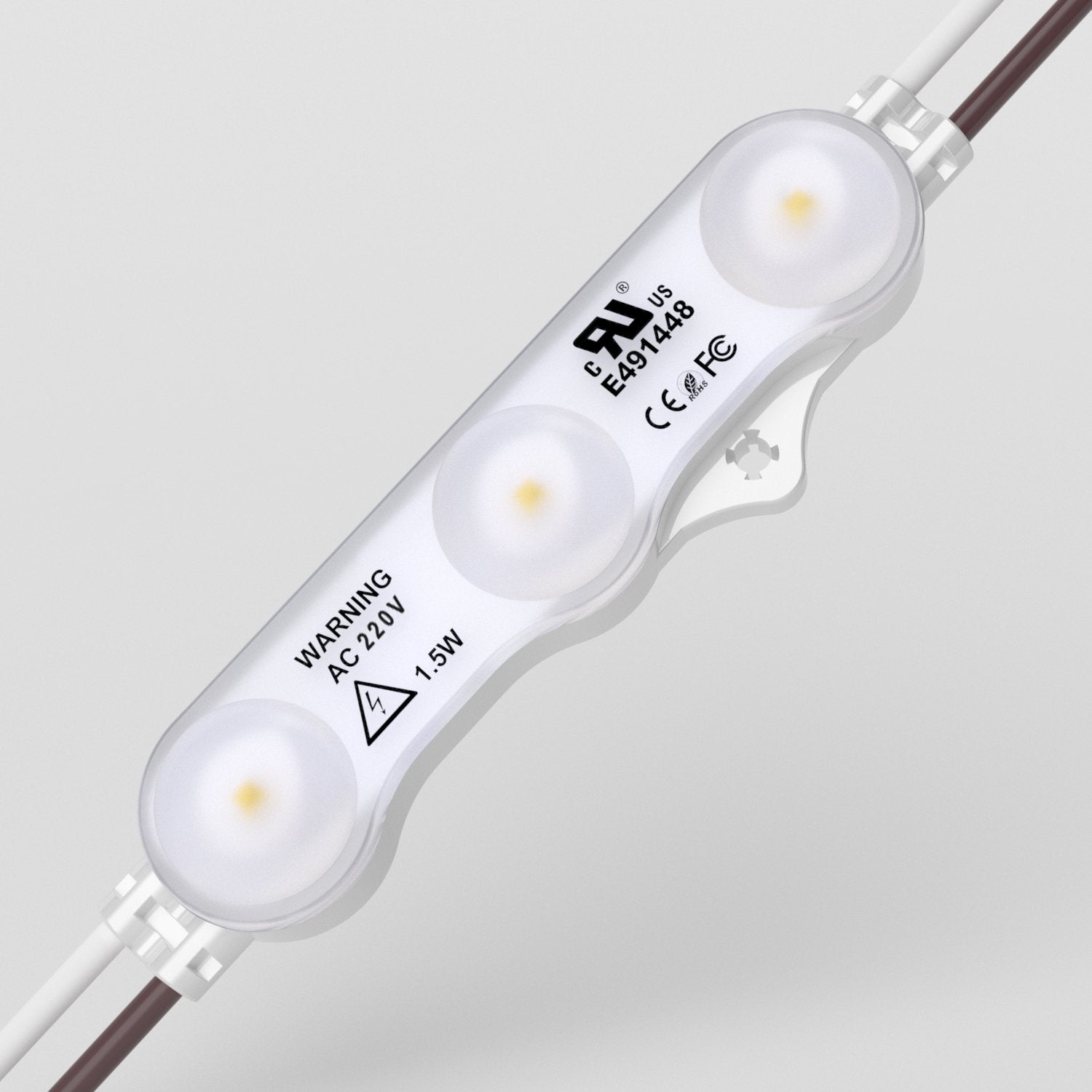  AC 230V 1.5W 3 LED Signage Module – 2835 SMD, IP67 Waterproof