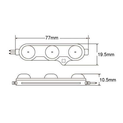  AC 230V 1.5W 3 LED Signage Module – 2835 SMD, IP67 Waterproof