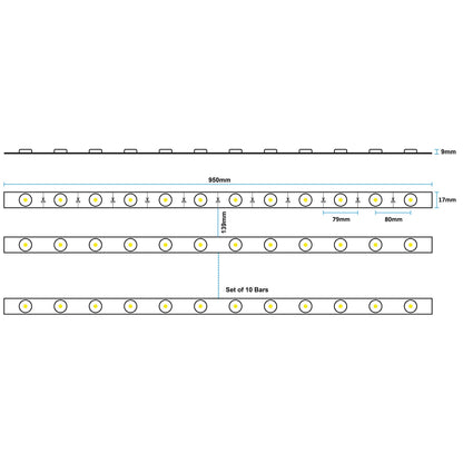  DC 24V 3030 LED Sign Board Light Bar Ladder Backlight (10pcs)