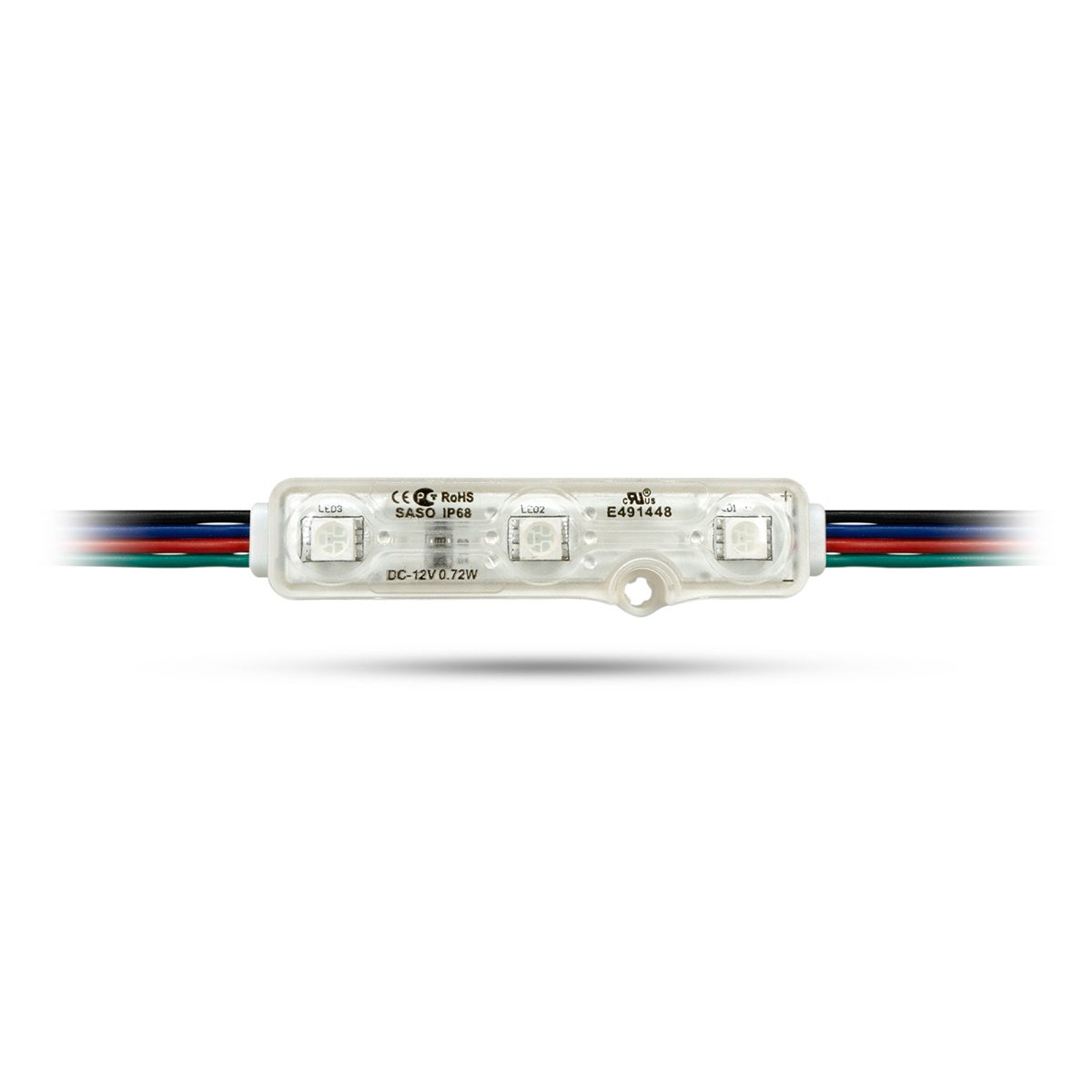  5050 0.72W 3 LED Injection Module – 12V RGB, IP67 For Signage