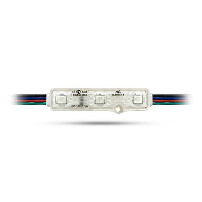  5050 0.72W 3 LED Injection Module – 12V RGB, IP67 For Signage