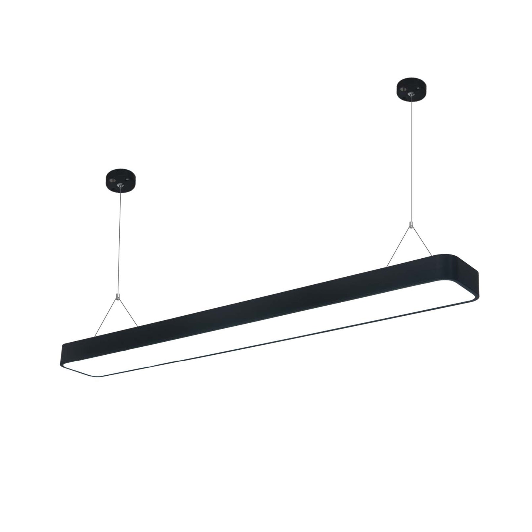  Black LED Rectangular Pendant Light 3CCT