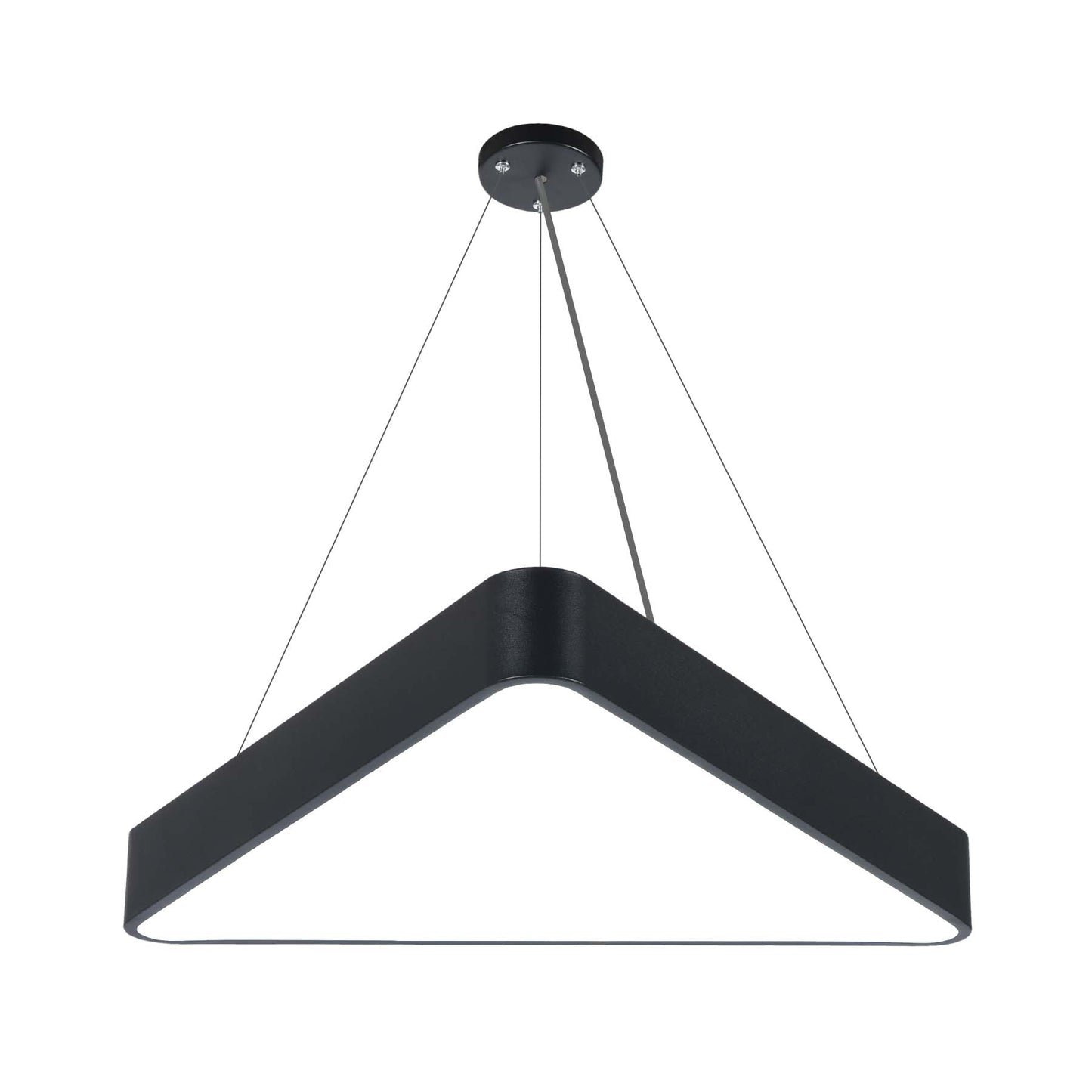  Black LED Triangular Pendant Light 3CCT