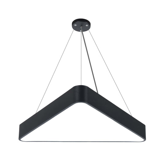  Black LED Triangular Pendant Light 3CCT