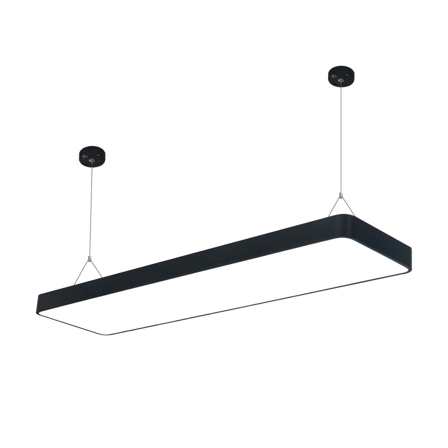  Black LED Rectangular Pendant Light 3CCT