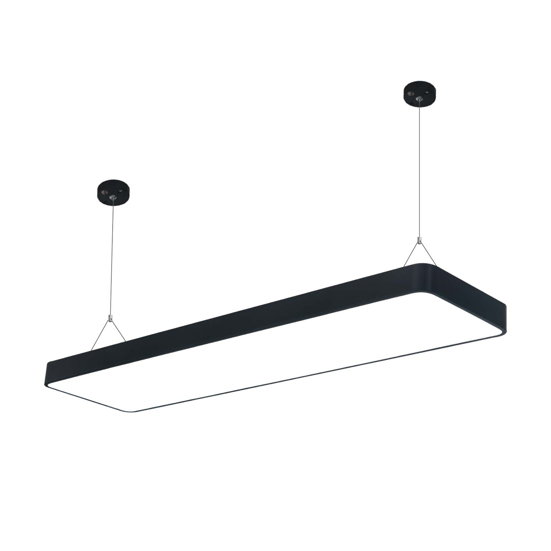  Black LED Rectangular Pendant Light 3CCT