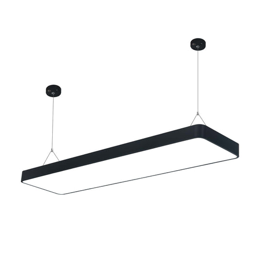  Black LED Rectangular Pendant Light 3CCT