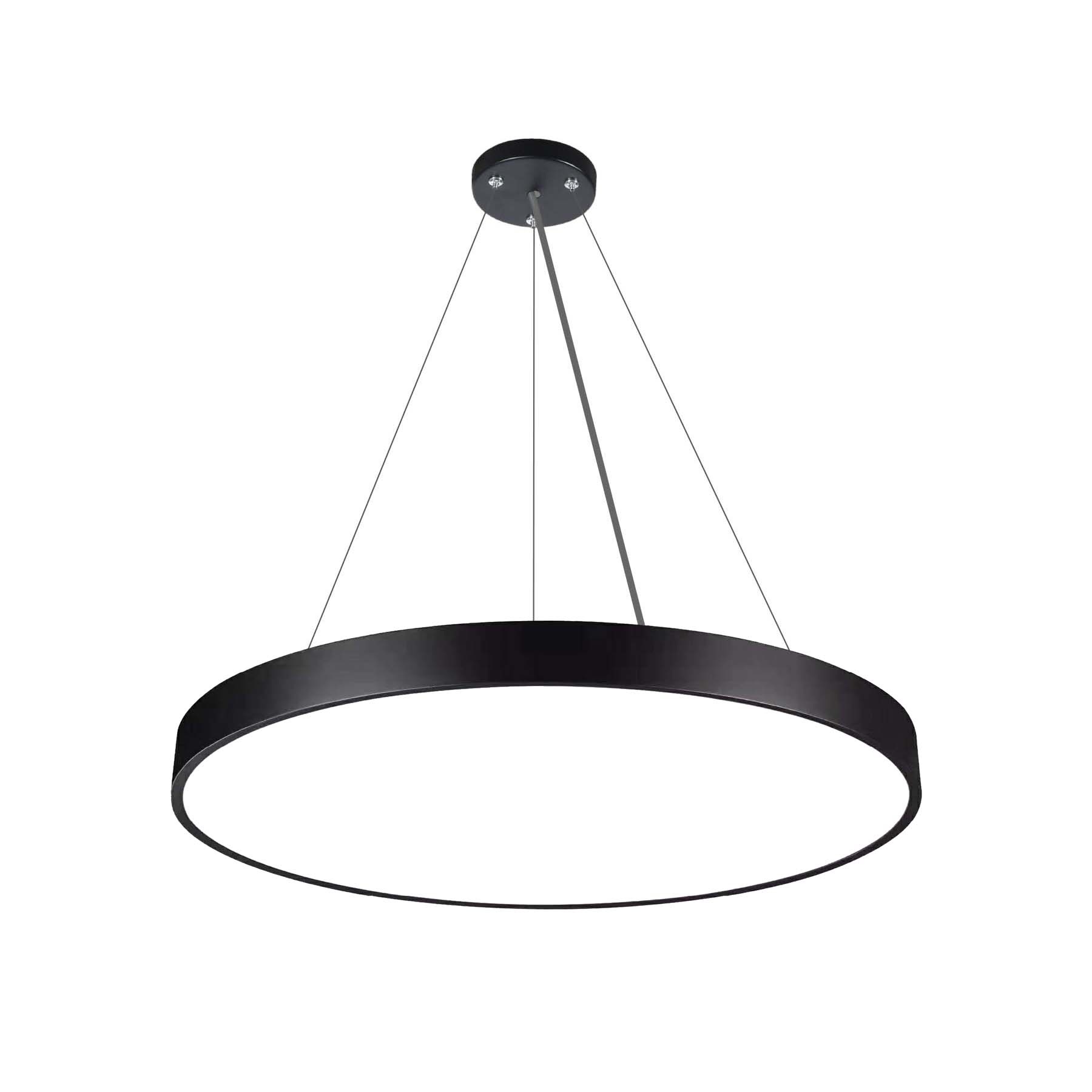  Black LED Circular Pendant Light 3CCT