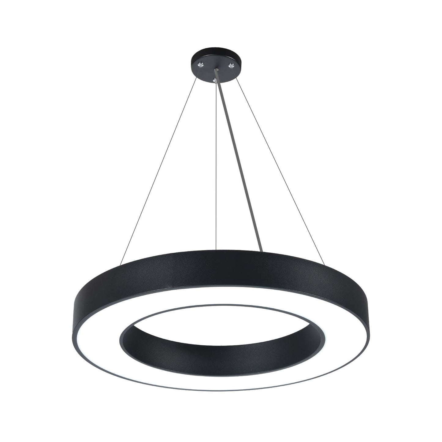  Black LED Halo Ring Pendant Light 3CCT