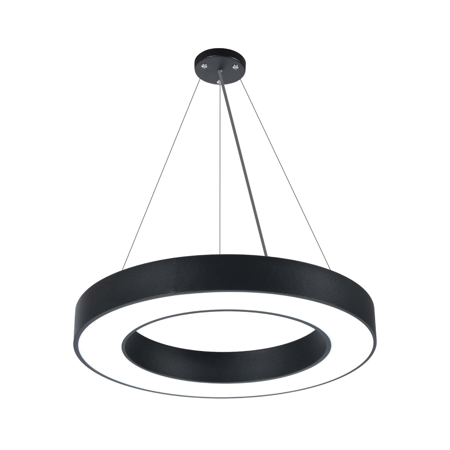  Black LED Halo Ring Pendant Light 3CCT