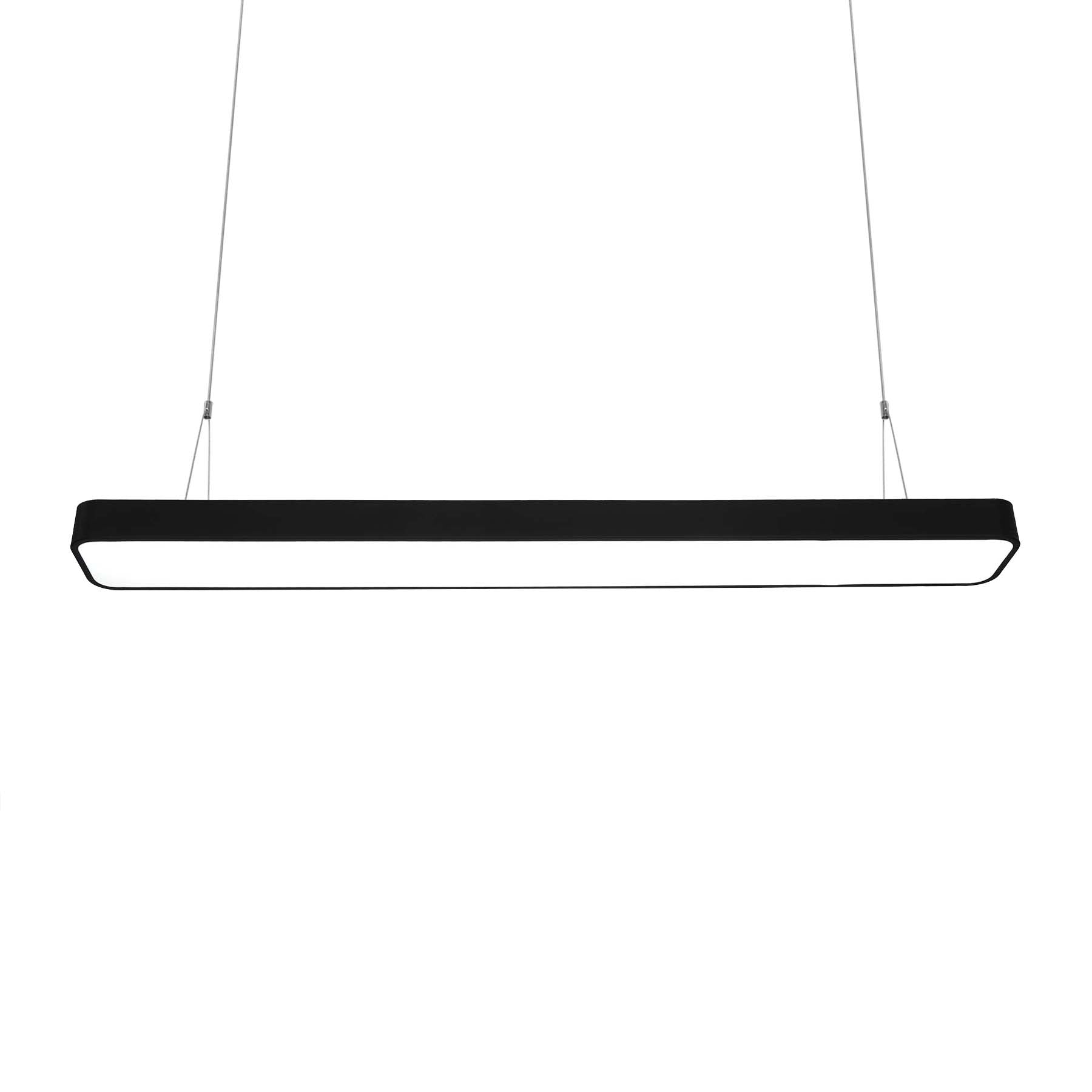  Black LED Rectangular Pendant Light 3CCT