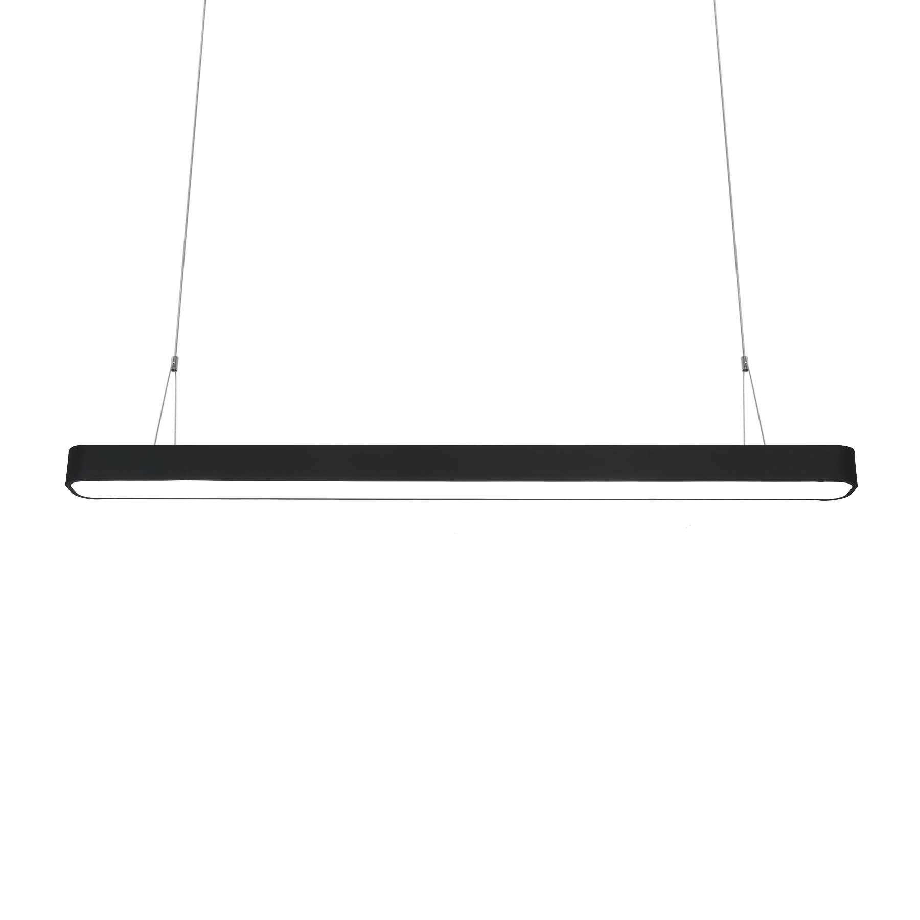  Black LED Rectangular Pendant Light 3CCT