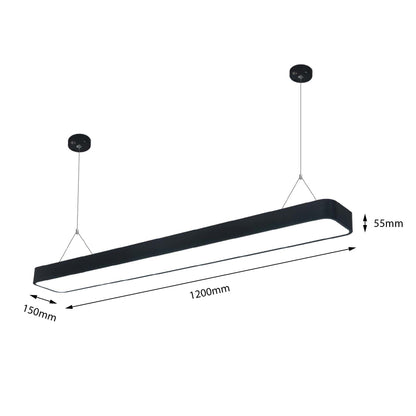  Black LED Rectangular Pendant Light 3CCT