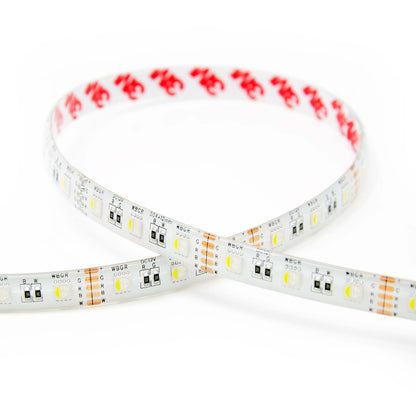  LED 5050 Strip Light, 5M Reel, IP44, 12V, 60 LEDs/M, RGB+Warm White