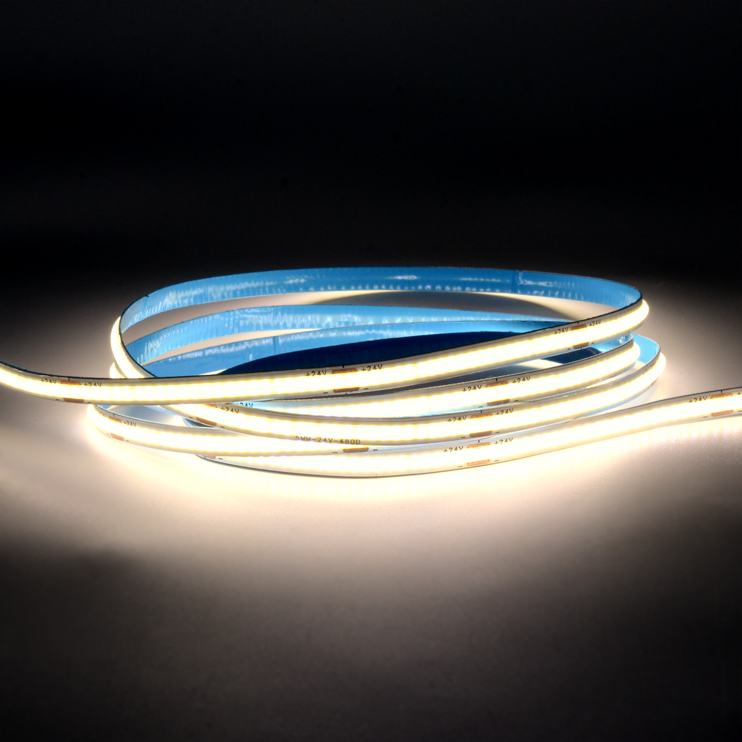  LED COB Strip Light, Seamless, 5M Reel, IP20, 24V, 5mm Wide